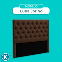 Ver imagem 5 de Cabeceira Estofada Queen Luna Nature Material Sintético Marrom 158x136