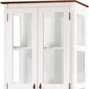 Ver imagem 3 de Cristaleira Com Lateral De Vidro 2 Portas BRANCO C/ IMBÚIA