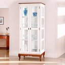 Ver imagem 2 de Cristaleira Com Lateral De Vidro 2 Portas BRANCO C/ IMBÚIA