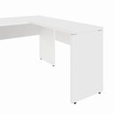 Ver imagem 6 de Mesa Escrivaninha 150cm em L Tampo 30mm Pés Painel F5 Office Cor:Branco