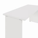 Ver imagem 5 de Mesa Escrivaninha 150cm em L Tampo 30mm Pés Painel F5 Office Cor:Branco