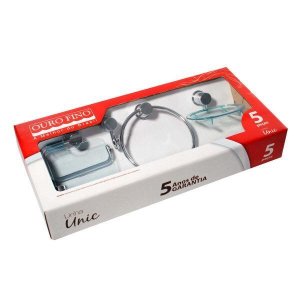 Kit de Acessórios para Banheiro Ouro Fino Unic 5 Peças