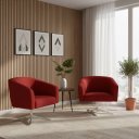 Ver imagem 6 de Poltrona Sala Decorativa Kit 2 Stella Base Giratória Cromada Veludo Mostarda D03 - D’Rossi