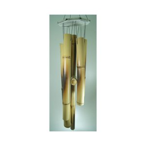 Mobile Sino Dos Ventos 5 Tubos Bambu 60 Cm Decoração Enfeite