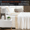 Lencol Casal Queen Size Elastico Pérola 400 Fios Extra Macio Supreme:off White - 2