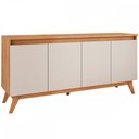 Ver imagem 3 de Balcão Buffet Stylo 4 Portas Mel/Off White - Viero Móveis