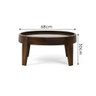 Mesa de Centro de Madeira e Vidro 68cm Virgínia Canela - 4