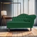 Ver imagem 2 de Recamier Sofá Esquerdo Larissa 120cm Sala Suede Verde - Incasa Decor