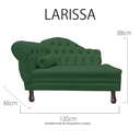 Ver imagem 6 de Recamier Sofá Esquerdo Larissa 120cm Sala Suede Verde - Incasa Decor