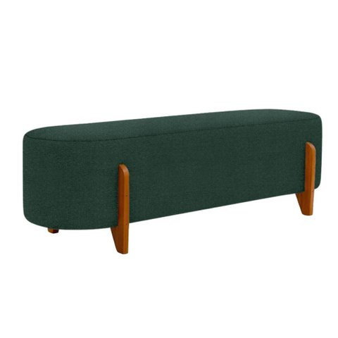 Puff Recamier Organico Imperial 160 cm Linho Verde Musgo Impo