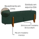 Ver imagem 4 de Puff Recamier Organico Imperial 160 cm Linho Verde Musgo Impo