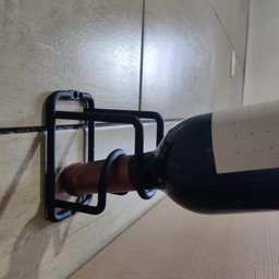 Kit 8 Mini Adega Cube para 3 Garrafas de Vinho Parede Espumante Aramada Preta Suporte - 3