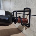 Ver imagem 7 de Kit 8 Mini Adega Cube para 3 Garrafas de Vinho Parede Espumante Aramada Preta Suporte