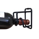 Ver imagem 1 de Kit 8 Mini Adega Cube para 3 Garrafas de Vinho Parede Espumante Aramada Preta Suporte