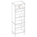 Ver imagem 4 de Paneleiro Torre Quente 3 Portas 216x70 Cm 2006801 Cinamomo Branco Armoveis