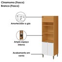 Ver imagem 5 de Paneleiro Torre Quente 3 Portas 216x70 Cm 2006801 Cinamomo Branco Armoveis