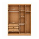 Ver imagem 4 de Guarda-Roupa Casal Modulado Reflecta 4 Portas com LED 3 Gavetas 100% MDF Cairo Marrom/Cinamomo