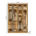 Ver imagem 3 de Guarda-Roupa Casal Modulado Reflecta 4 Portas com LED 3 Gavetas 100% MDF Cairo Marrom/Cinamomo