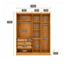 Ver imagem 3 de Guarda-Roupa Modulado Reflecta 4 Portas com LED 3 Gavetas 100% MDF Cairo