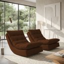 Ver imagem 1 de Kit 2 Poltronas Leve Balanço Linho Premium Easy Clean Luxo Balance para Sala Quarto Conforto