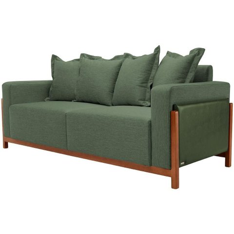 Sofá 03 Lugares 178cm Khali B04 Linho Verde Couríssimo Verde - Lyam
