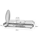 Ver imagem 2 de Escorredor de Louças Aéreo de Embutir Aço Inox 67cm Schmitt Inox