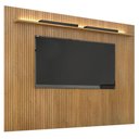 Ver imagem 2 de Rack Bancada Ouro Preto com Painel para TV Suspenso Frisado Curitiba 2240 Cinamomo-Valdemóveis
