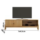 Ver imagem 5 de Rack Bancada Ouro Preto com Painel para TV Suspenso Frisado Curitiba 2240 Cinamomo-Valdemóveis