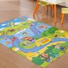 Conjunto Tapete Infantil Moderno 100cmx140cm e Cortina Blackout Tecido Marfim 2,00Mx1,80M Niazitex - 5
