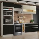 Ver imagem 1 de Armário de Cozinha Completa 270cm Branco/Preto/Crema Jade Madesa 08