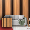 Ver imagem 2 de Papel de Parede Madeira Ripado Escritório Adesivo Autocolante 3mx58cm