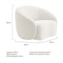 Ver imagem 4 de Sofá Amore 3 Lugares 200cm Branco Bouclé com Poltrona Mabe Magazine