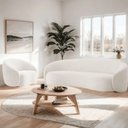 Ver imagem 1 de Sofá Amore 3 Lugares 200cm Branco Bouclé com Poltrona Mabe Magazine