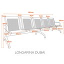 Ver imagem 4 de Longarina Dubai - 5 Lugares Fratini