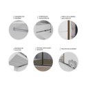 Ver imagem 5 de Guarda-Roupa Casal 1,84m Portas de Correr Vidro Reflecta com LED e Gavetas 100% MDF Veneto Preto