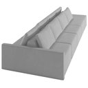 Ver mais imagens de Sofá Ilha Modular com Puff para Sala Living 432cm Georgia K04 Veludo Cinza - Mpozenato