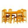 Mesa De Jantar 6 Lugares Estofados Madeira Maciça Safira Cerejeira Shop JM - 2