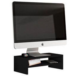 Base Suporte Stand Para Monitor Setup Soft Elevado 45x15cm em 100% MDF Preto - Abmaza - 4
