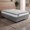 Ver imagem 2 de Cama Box King Molas Ensacadas D33 Double Face 193x203x65cm Hellen - Suporta até 120 kg por Pessoa