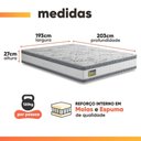 Ver imagem 4 de Cama Box King Molas Ensacadas D33 Double Face 193x203x65cm Hellen - Suporta até 120 kg por Pessoa