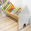Ver imagem 1 de Porta Livros Infantil Revisteiro de Chão Casinha-montessori - 60cm