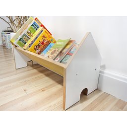 Porta Livros Infantil Revisteiro de Chão Casinha-montessori - 60cm - 6