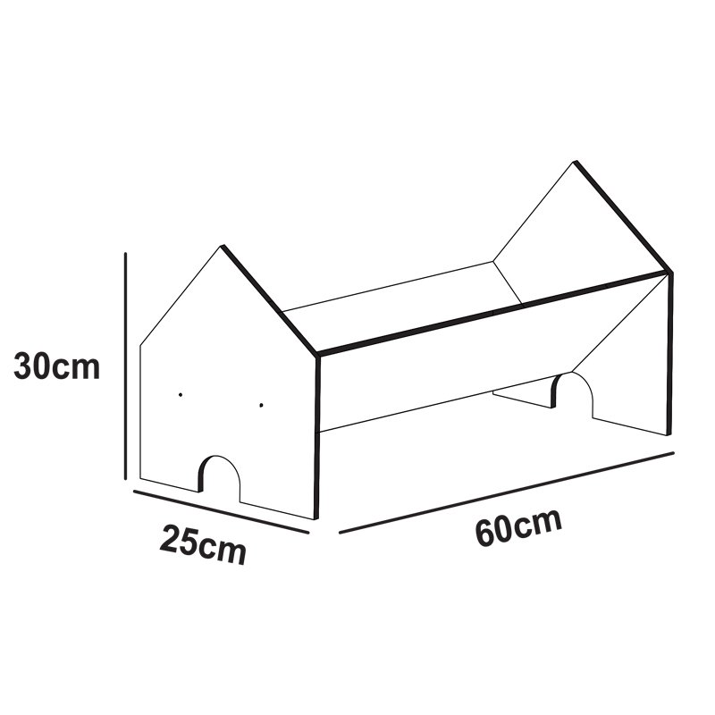 Porta Livros Infantil Revisteiro de Chão Casinha-montessori - 60cm - 5