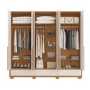 Ver imagem 2 de Guarda-roupa Casal Tech 6 Portas 3 Gavetas 100% Mdf Freijó Trend/off White Tx - Pnr Móveis