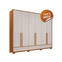 Ver imagem 5 de Guarda-roupa Casal Tech 6 Portas 3 Gavetas 100% Mdf Freijó Trend/off White Tx - Pnr Móveis