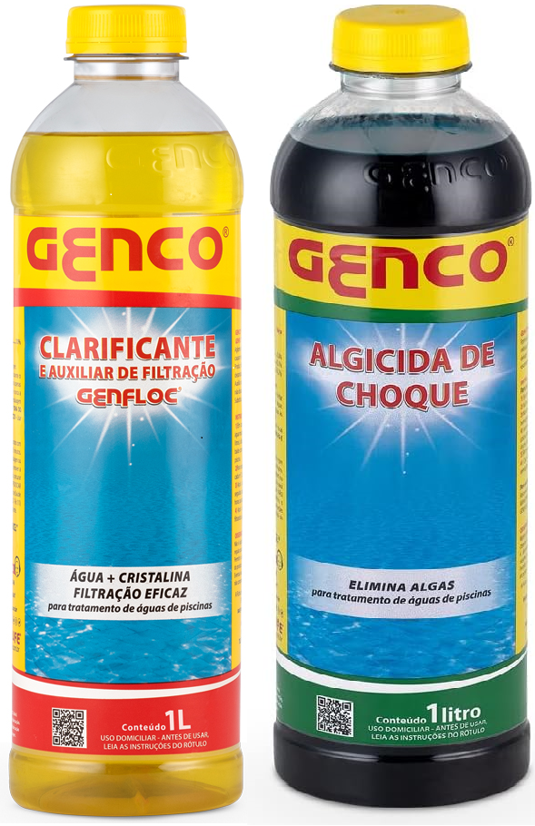 Kit Clarificante e Algicida Choque 1l Genco - 1