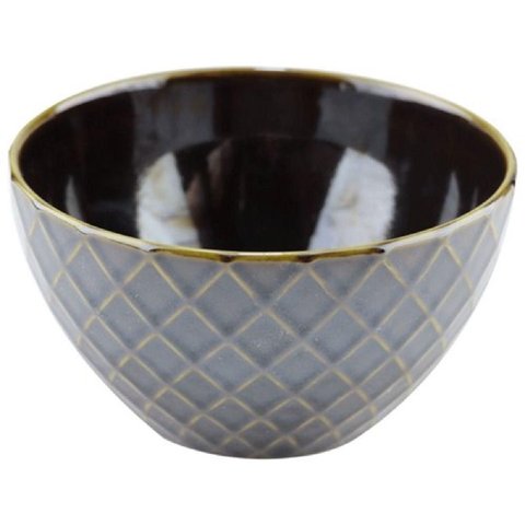 Bowl Geometrix Fine em Cerâmica 580 Ml Marrom - Lhermitage