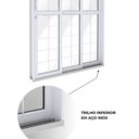 Ver imagem 4 de Porta Aço de Correr Lateral 3 Folhas com Grade Quadrada 213x150 Riobras Aço Pronto