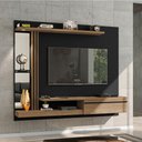 Ver imagem 1 de Painel Sala Denver para Tv até 55 Polegadas Led Preto Fosco/cinamomo