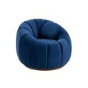 Ver imagem 3 de Poltrona Decorativa Concha c/Almofada Veludo Azul Marinho - Vimont Moveis